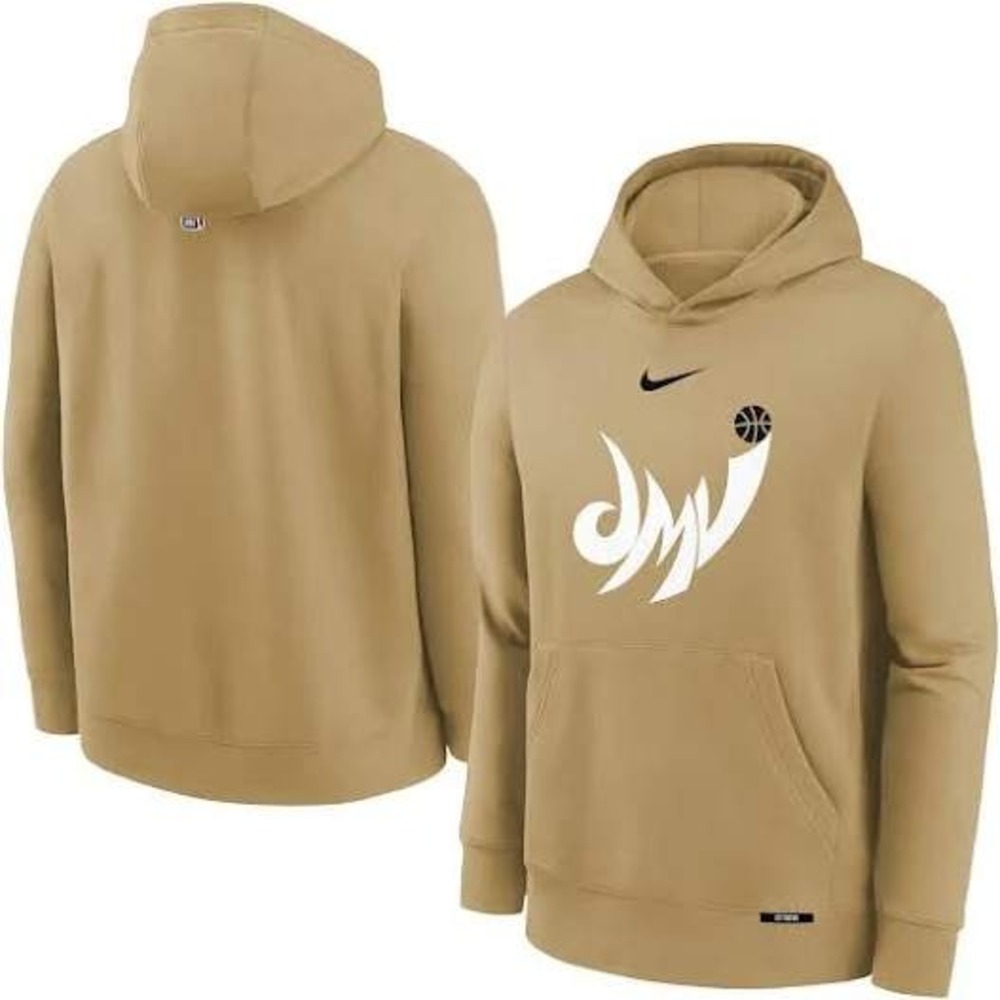 Nike Kids L 14/16‎ Gold Washington Wizards DMV City Edition Hoodie Pullover
